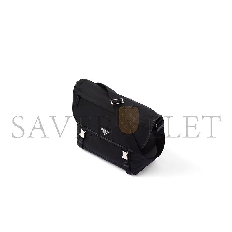 PRADA RE-NYLON AND SAFFIANO LEATHER SHOULDER BAG 2VD052 (30*27.5*14.5cm)